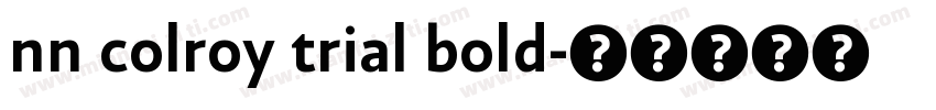 nn colroy trial bold字体转换